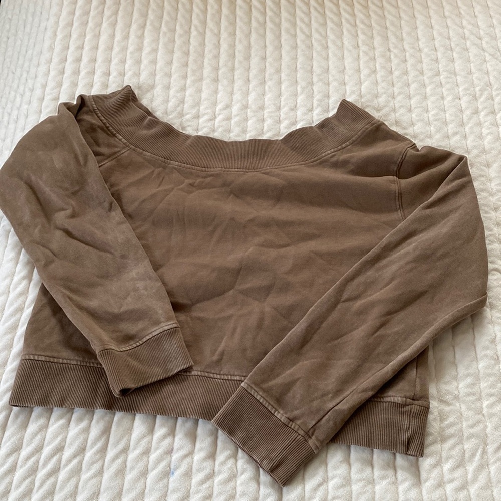 Off the shoulder sweatshirt